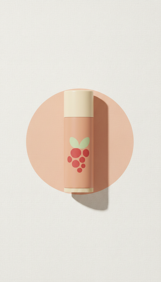 Organic berry pop lip balm tube